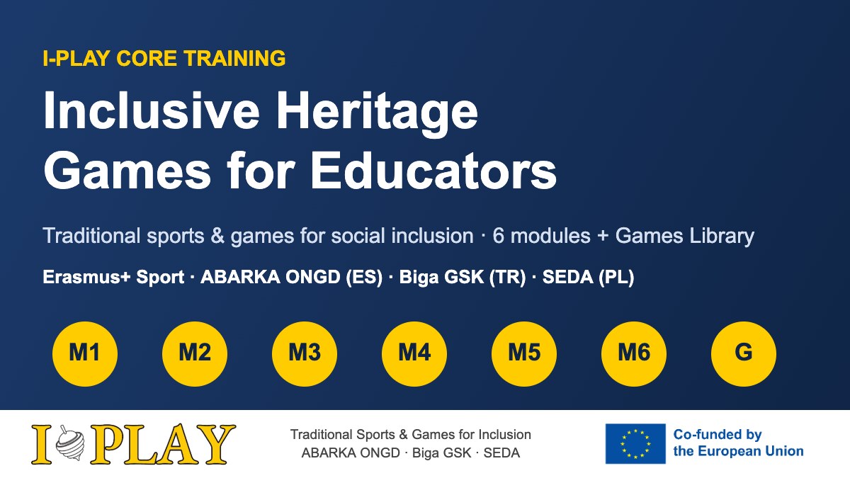 I-PLAY Core Training: Inclusive Heritage Games for Educators (EN)