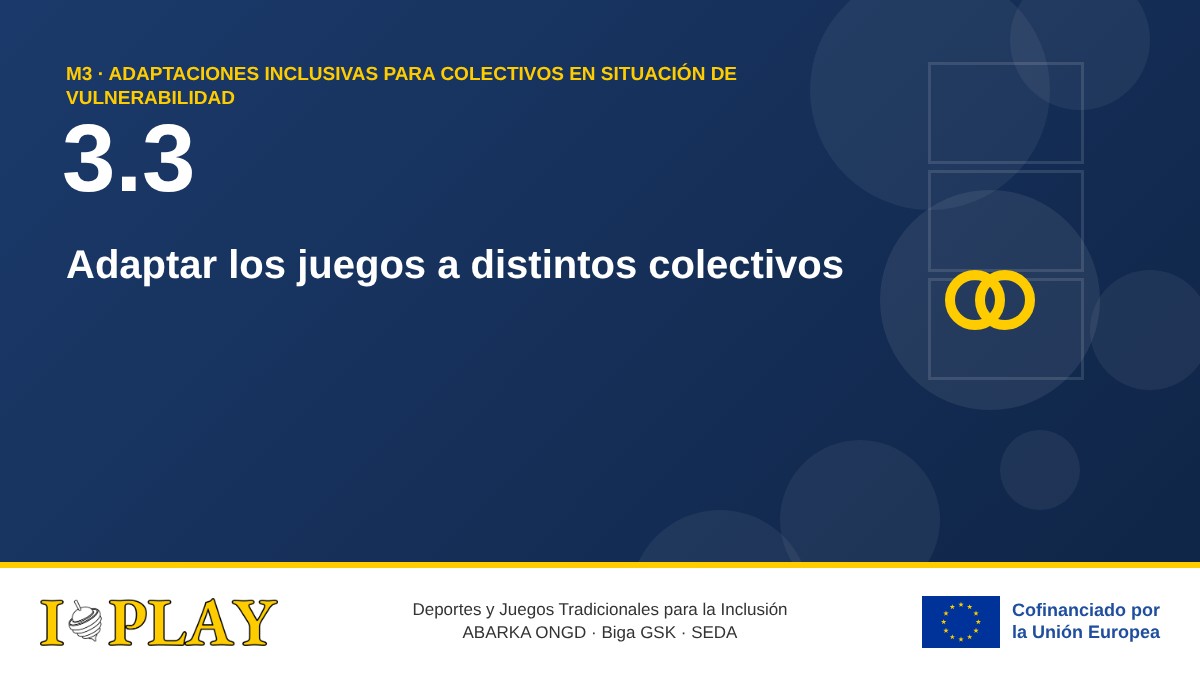 3.3 Adaptar los juegos a distintos colectivos
