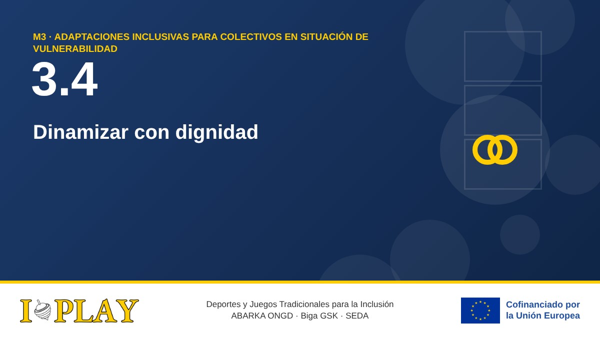 3.4 Dinamizar con dignidad