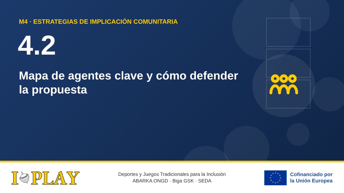 4.2 Mapa de agentes clave y cómo defender la propuesta