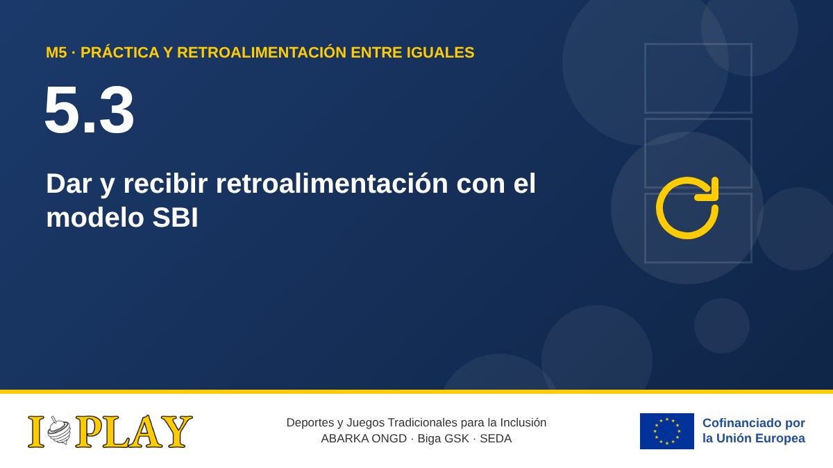 5.3 Dar y recibir retroalimentación con el modelo SBI
