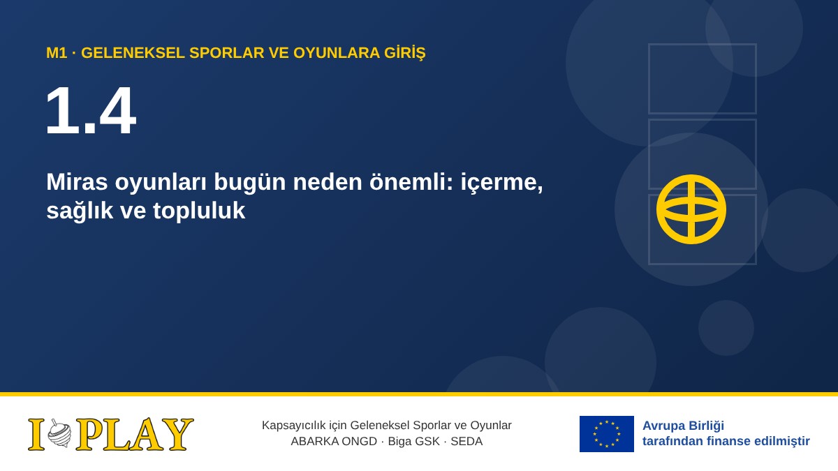 1.4 Miras oyunları bugün neden önemli: içerme, sağlık ve topluluk