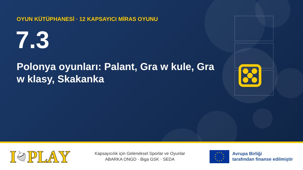 7.3 Polonya oyunları: Palant, Gra w kule, Gra w klasy, Skakanka