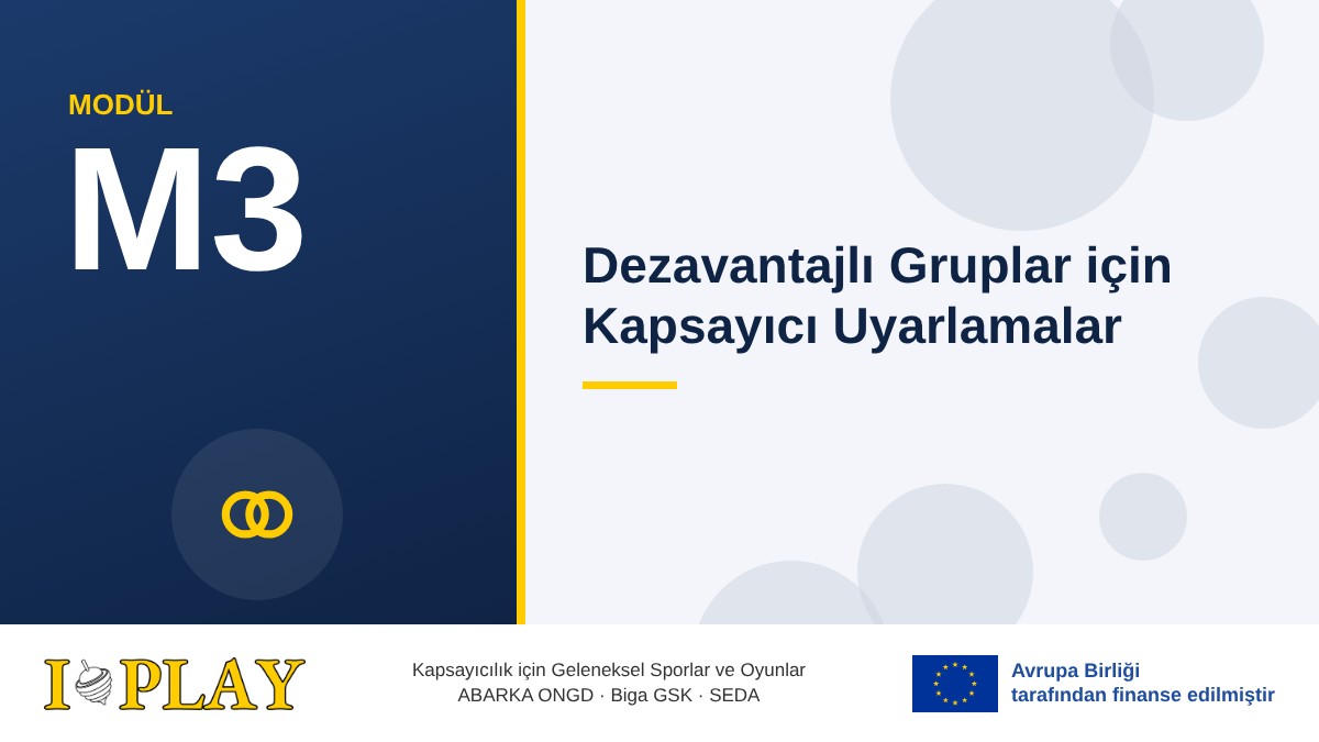 M3 · Dezavantajlı Gruplar için Kapsayıcı Uyarlamalar
